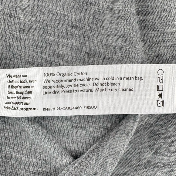 Eileen Fisher sz 2X Dark Pearl Gray Organic Cotton Elbow-Sleeve T-Shirt Dark New - Picture 6 of 12